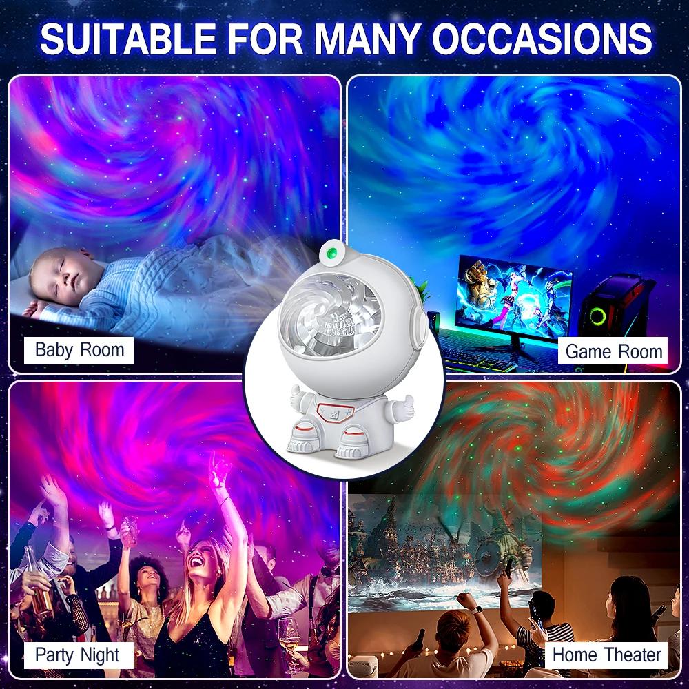 Галактический проектор, светодиодный ночник, лампа со звездой астронавта для дома, декоративная спальня, подарок для детей