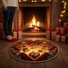 Holiday Party Floor Decoration Christmas 3D Illusion Rug, Black Hole Vortex Visual Effect Mat, Non-Slip Stylish Home Entrance Carpet Door Machine