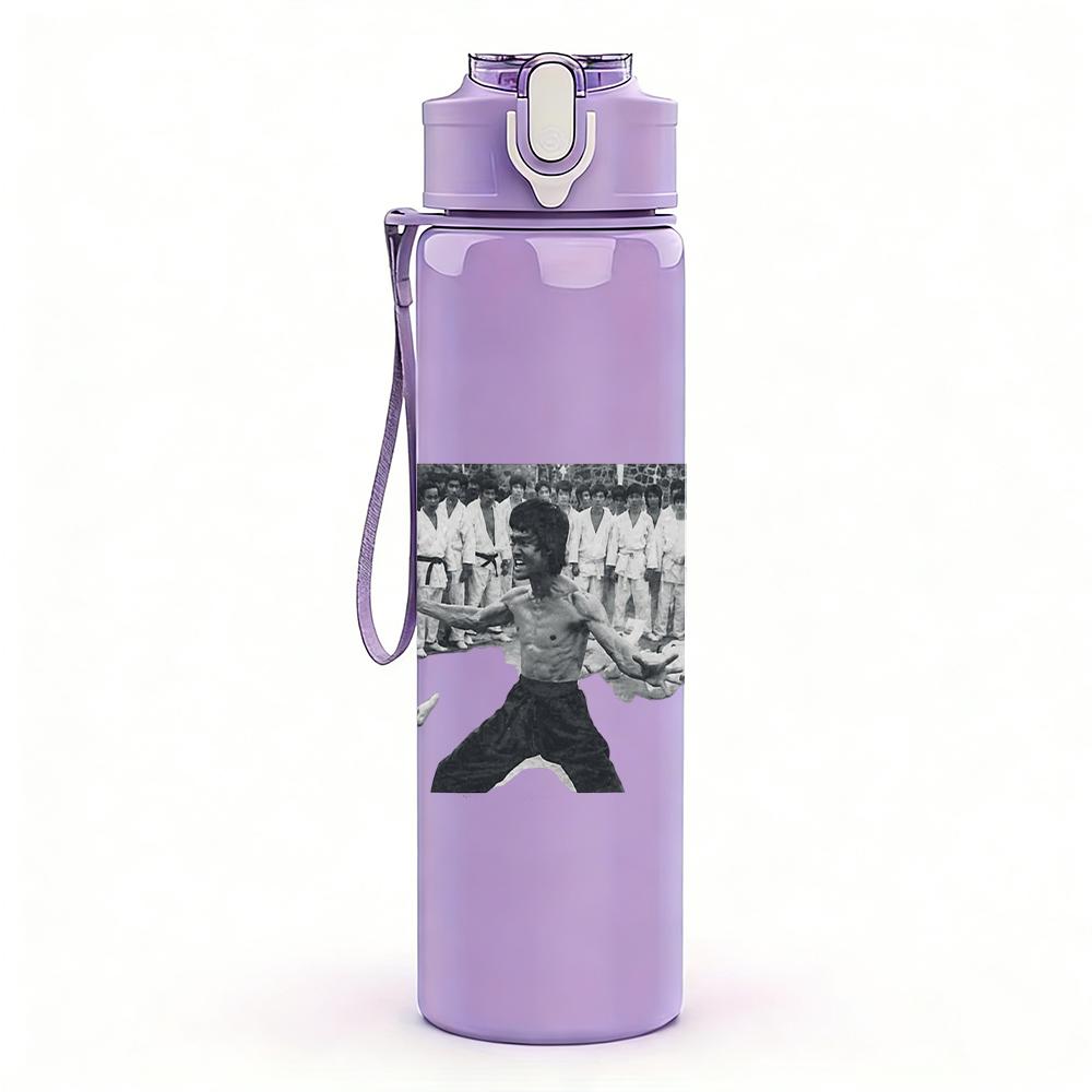 PC Skateboard Rider Minimalist Sketch Print 750ml colorful plastic sports water bottle leakproof pop up lid with straw for outdoor work home use
