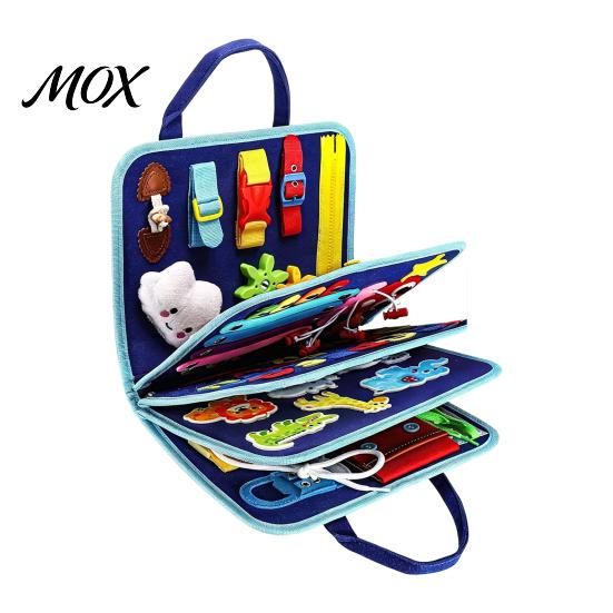 Toddler Educational Gifts for Birthday Felt Learning Board Toddlers, Multi-module Montessori Toys, Activity Portable Fine Motor Skills Development