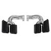 18-24 Model Porsche Quad Round Black Titanium Tailpipe Exhaust Tip