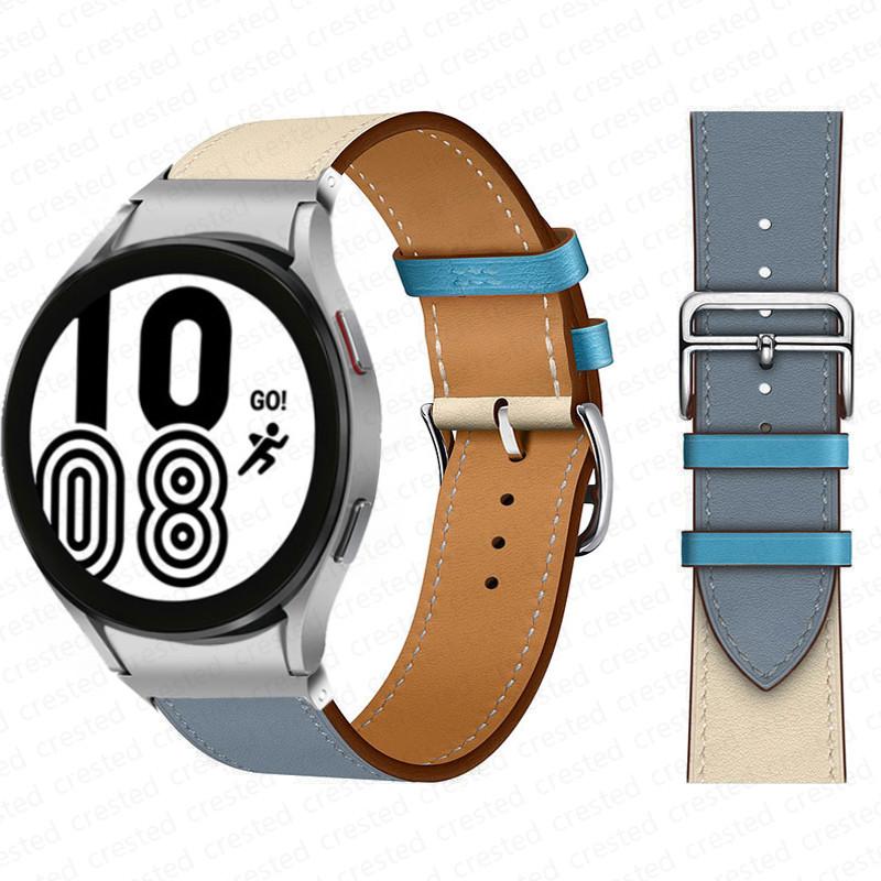 20mm Band For Samsung Galaxy Watch 6 4 classic/5 Pro 44mm 40mm 47mm 43mm 45 No Gaps Leather Bracelet Correa Galaxy Watch 6 Strap