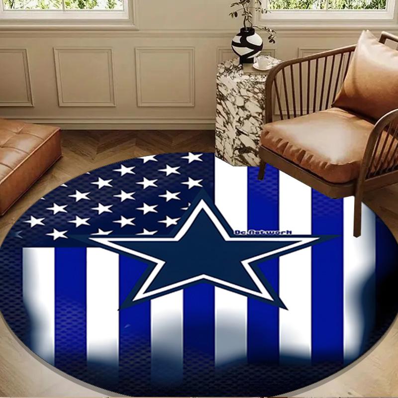 Dallas Cowboys  Round mat, Anti-slip Circle Carpet Chair rug For livingroom,Bedroom, doormat home decor Gift Christmas Gifts