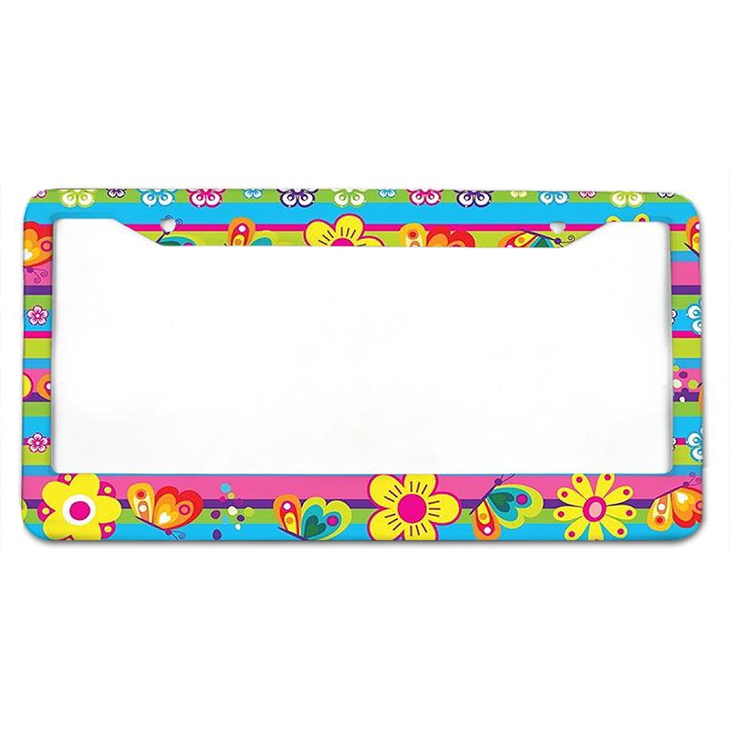 Крышка номерного знака автомобиля из алюминиевого сплава с узором «цветок сливы» по американскому стандарту, водонепроницаемая крышка номерного знака автомобиля, автомобильные аксессуары