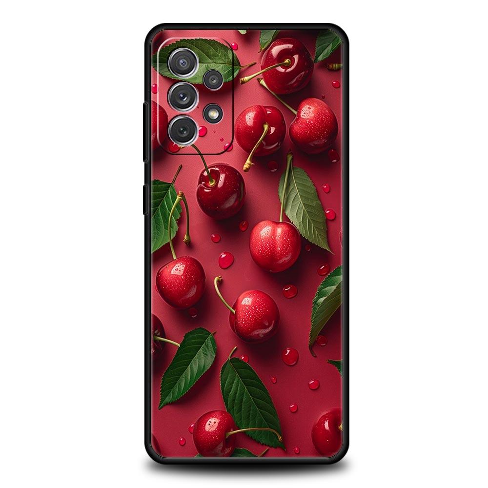 Чери Вишня Фрукт Чехол для Телефона Для Samsung Galaxy A17 A07 A55 A35 A25 A15 A05 A33 5G A31 A23 A21s A13 A41 A73 A53 A51 A71Чехол