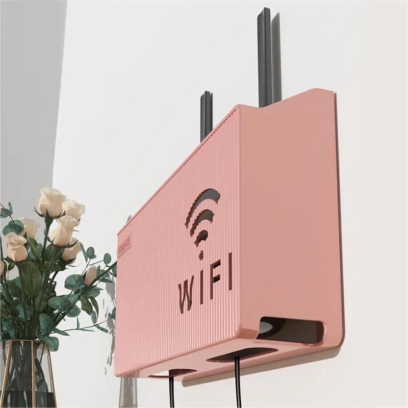1 шт. настенный беспроводной маршрутизатор Wi-Fi, полка, ящик для хранения, органайзер из АБС-пластика, кабель, кронштейн для питания, органайзер, ящик для домашнего декора