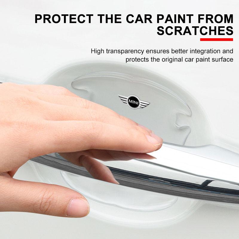 4PCS Car Door Transparent Strip Rearview Mirror Anti-Collision Protection Strip For MINI Cooper F54 F55 F56 R56 R60 Roadster Clubman Coupe