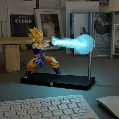 Dragon Ball Сон Гоку Ночник Аниме Сенсорный Камехамеха Магнитный Ночник Креативное Украшение для Стола Крутая Модель Кукла Подарки для Мальчиков