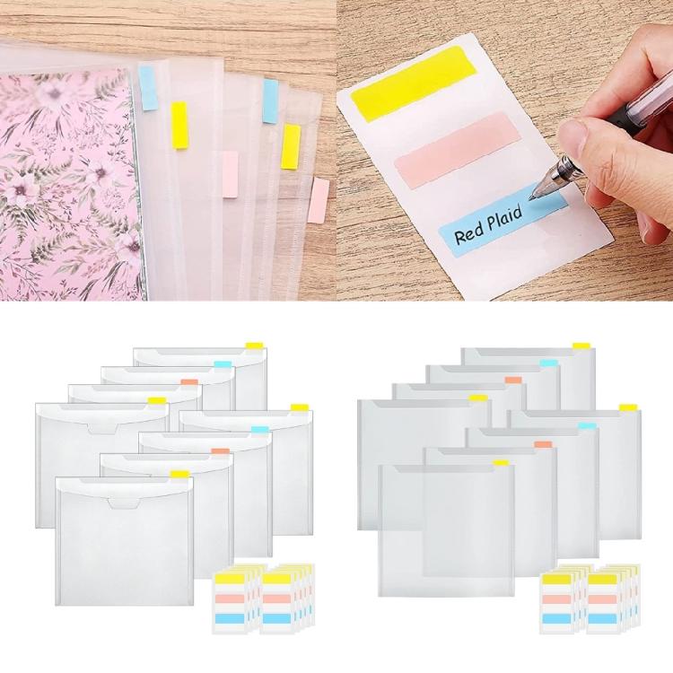 Clear Scrapbook Paper Organizers with 30Pcs Indexes Tabs Holds Scrapbook Paper