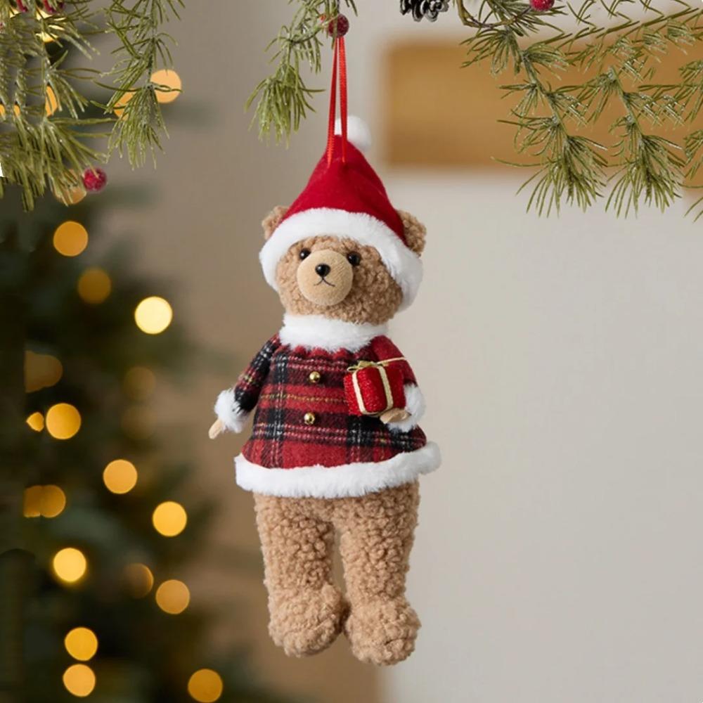 2026 Christmas Decoration News Cute Bear Dolls Pendant Christmas Tree Hanging Oranment Navidad New Year Home Decor Kids Gifts