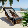Cute Animal Puzzle Print Beach Towel, Large Soft Quick Dry Towel for Beach Camping Swimming