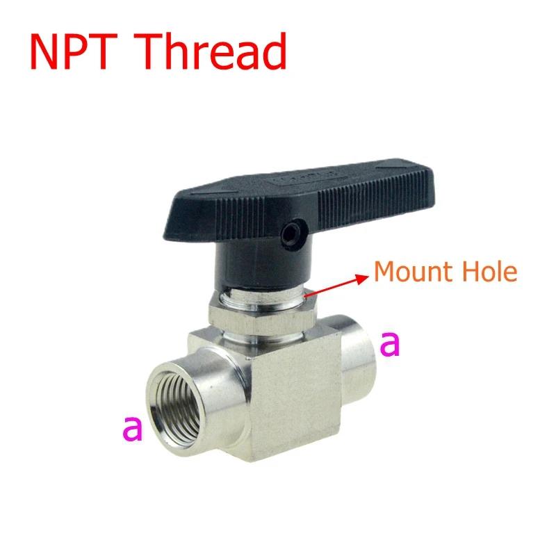 SUS 304 Ball Valve Adjustable Needle Valve 3,6,8,10,12mm1/8,1/4,3/8,1/2NPT Compression Ferrule Fitting Quick Joint Female Thread