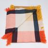 Hermes [Good Condition] Cashmere Fringe Scarf Jaune Soleil/Beige/EcruUsed