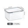 Refrigerator Storage Box Fridge Organizer Fresh Vegetable Fruit Boxes Drain Basket Storage Containers Pantry Kitchen Organizer