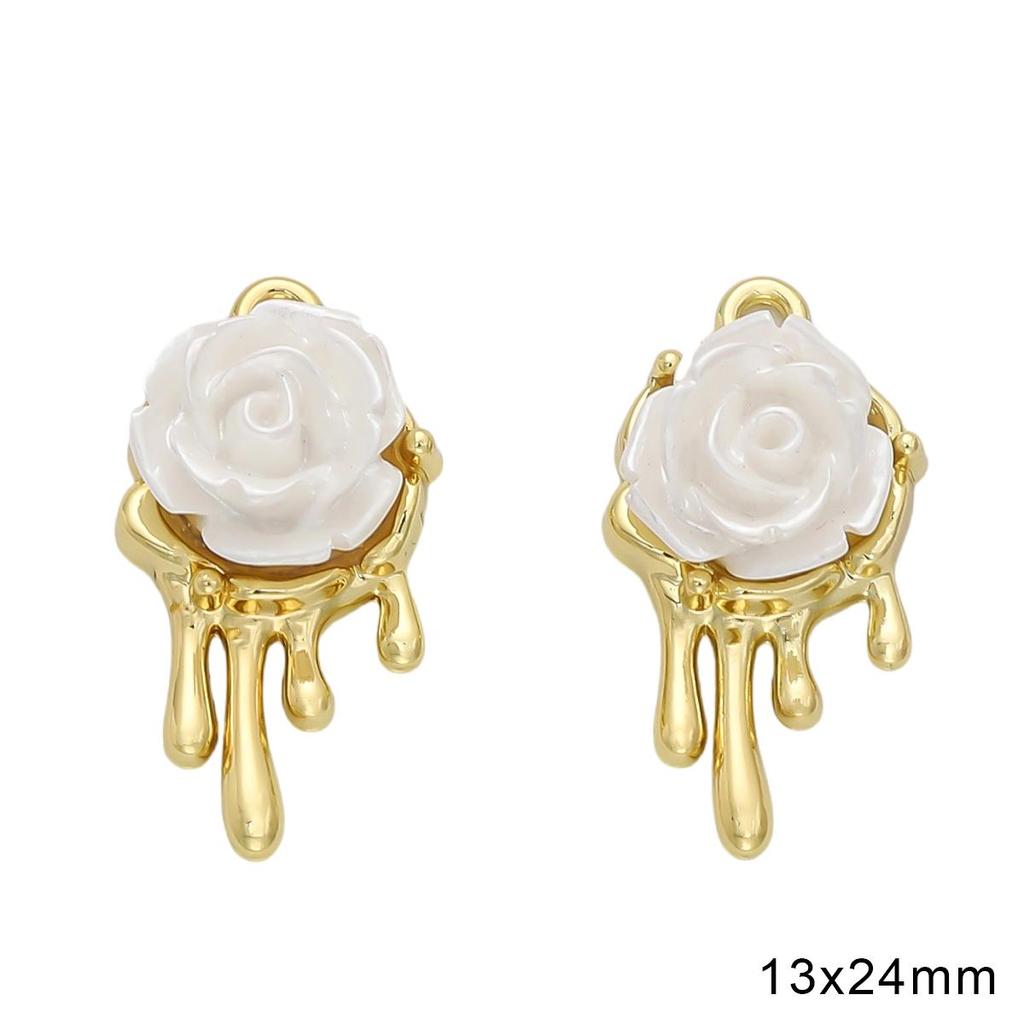 Золотой/серебряный цвет сплава Алмазное сердце роза бабочка кулон для изготовления ювелирных изделий DIY ожерелье браслет серьги