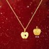 Средневековое Золото Матовое Яблоко Кулон Ожерелье Рождественский Сочельник Рождество Бриллиант Звездная Цепочка на Ключицу Женское