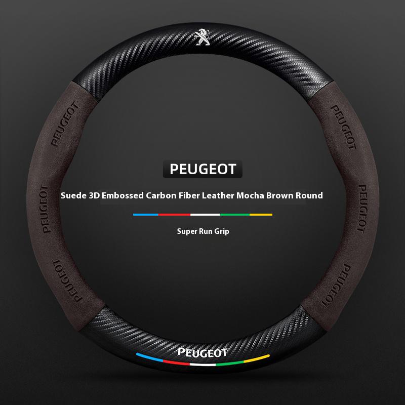 Чехол на руль автомобиля для Peugeot 106 107 108 206 207 208 301 307 308 406 407 408 508 607 2008 3008 4008 5008 GT RCZ Rifter