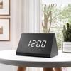 Alarm Clock Sound Control Wear Resistant Portable Bedroom Bedside Desktop Wooden Alarm Clock for Gift