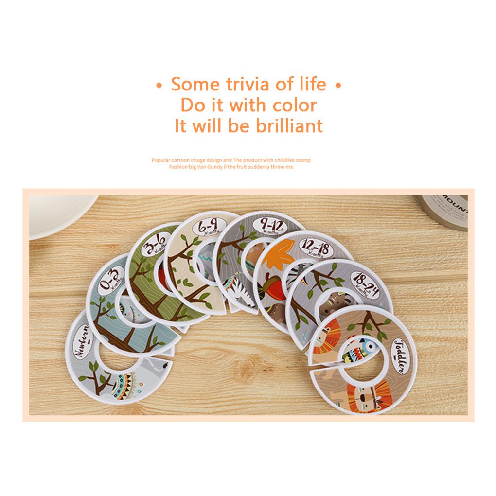 8 Pieces Wardrobe Clothes Dividers Portable Closet Hanging Size Buckles Hanger Separation Circle Bedroom Shopping Mall