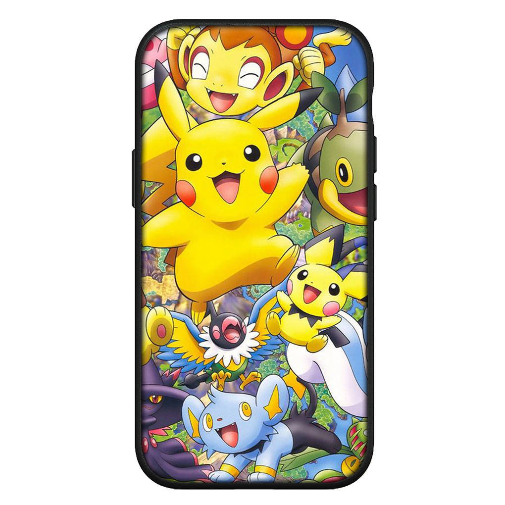 Чехол для iPhone 16 15 Xiaomi Redmi Note 14 13 12 11 Pro Max X 8 16e Samsung Galaxy S25 S24 S23 Moto OPPO Huawei Eevee Pokemon Pikachu милый чехол для телефона