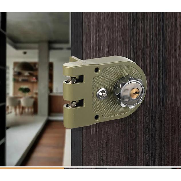 1PCS Bedroom Wooden Door Lock Home Anti-theft Lockset Old-fashioned Tiger Tooth Mechanical Lock Zinc Alloy Security Door Lock
