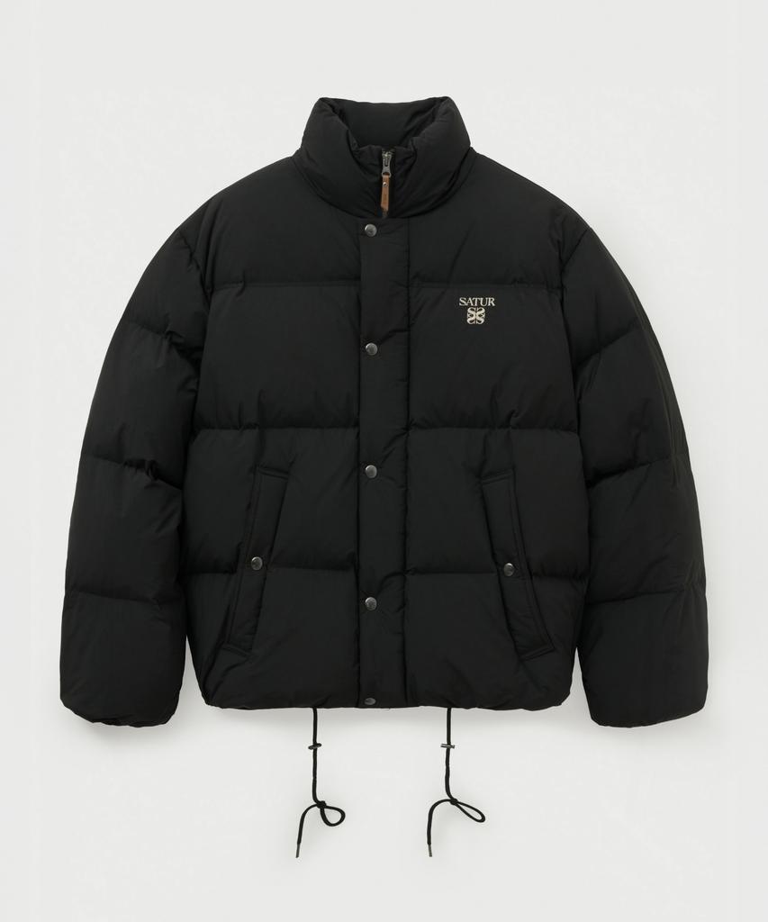 Satur Lauren Puffer Duck Down Padded Jacket Black