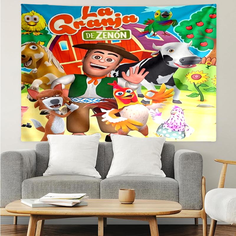 La-Granja-de-Zenón Print Tapestry, Backdrop, Easy Setup, Ideal for Bedroom, Office & Living Room, with Aesthetic Wall Hanging Decor.
