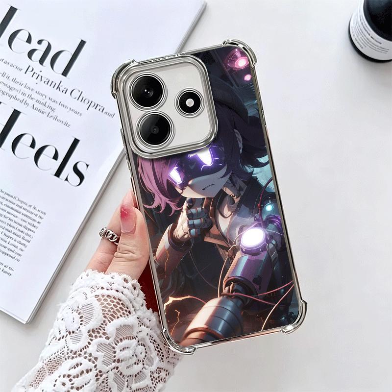 M-Murder D-Drones Uzi Doorman Plating Phone Case For Xiaomi Redmi Note 14 15 Pro Plus 13 12 11 11S 11T 10 9S 9 5G Anti-Fall Aira