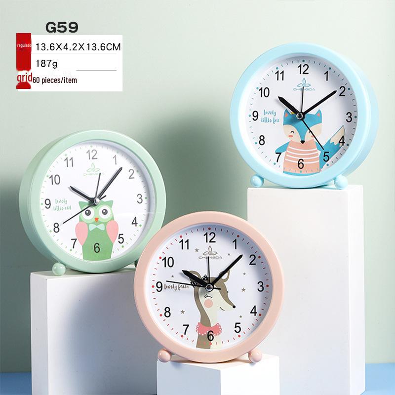 Супер громкий мультяшный металлический настольный будильник - тихий, креативный цифровой будильник