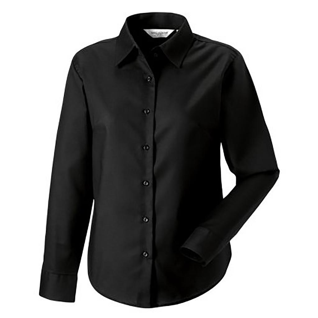 Russell Collection Ladies/Womens Long Sleeve Easy Care Oxford Shirt