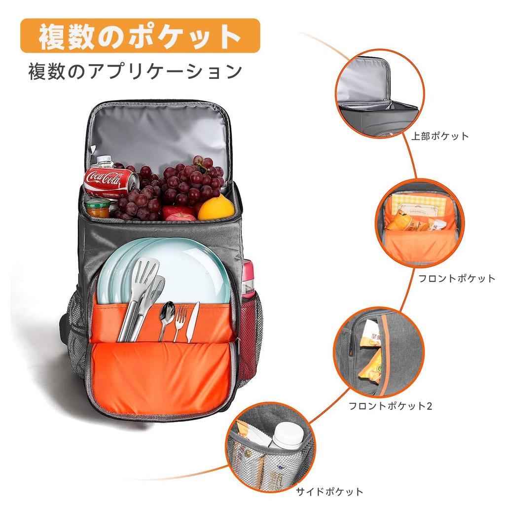 Leechatwin Insulated Cooler Warm and Cold Extra Thick Can Be Carried by Hand or Over the Ideal for Outdoor and Shopping Backpack, Box, Foldable,