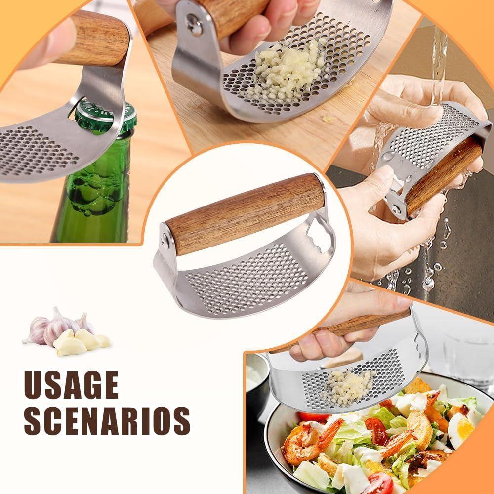 Stainless Steel Garlic Crusher Honeycomb Design Garlic Mincer Creative Garlic Presse for Onion