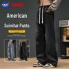 NASA NOAH Men's Curved Wide-Leg Casual Jeans