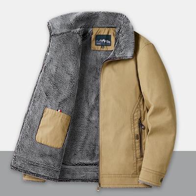 Зимняя мужская куртка с лацканами для пап среднего возраста, наряды для активного отдыха, простая куртка для мужчин, преодоление пирогов