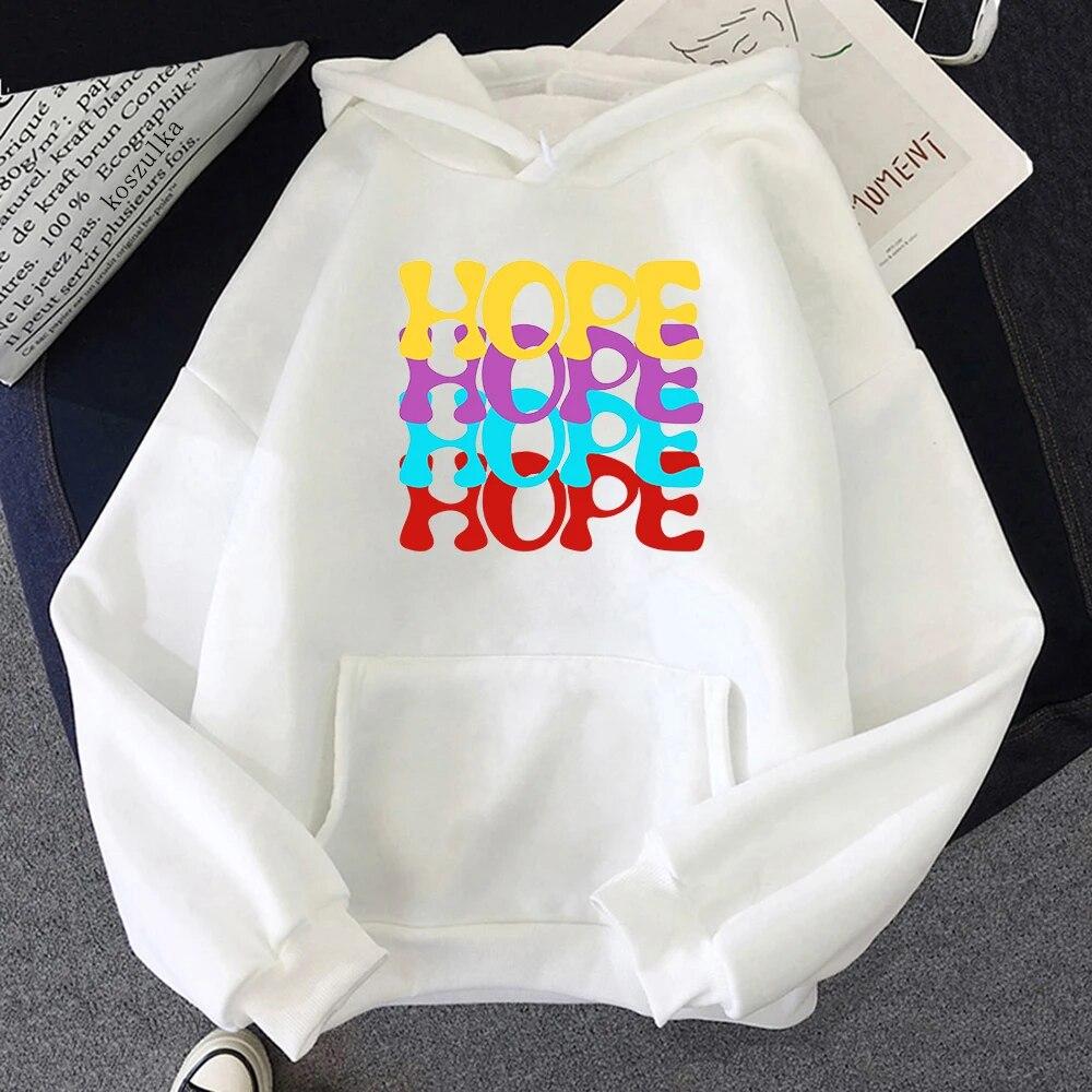 Толстовки Agust D в корейском стиле Hope World Одежда Весенне-осенние топы Женская/мужская толстовка Винтажная толстовка в стиле Харадзюку Kawaii Sudaderas унисекс