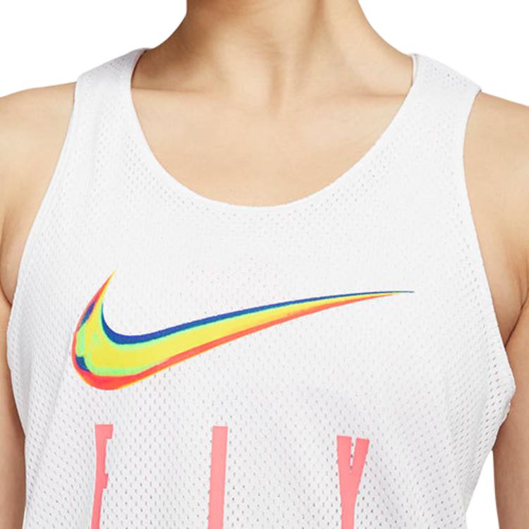 Nike Dri-FIT Fly двусторонний быстросохнущий спортивный баскетбольный жилет женский белый DM7905-106