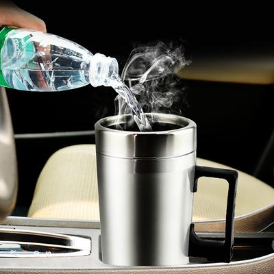 Автомобильный электрический чайник Yousheng, съемный, с быстрым нагревом, 12/24 В, 300 мл, электрический автомобильный чайник из нержавеющей стали с подогревом, чашка для воды, чая, кофе, молока