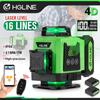 HGLINE Professional 4D 16 Lines Laser Level APP Remote Control 360° Horizontal Vertical Cross Laser Level With Power DIsplay