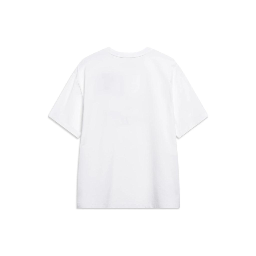 Прохладный комфорт с мультяшным буквенным принтом на подкладке, повседневная футболка с круглым вырезом и короткими рукавами, мужские топы, белые AHST567-1