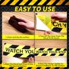 3PCS Watch Your Step Sign,6 x 24 Inch Premium Self Adhesive Watch Your Step Sticker for Workplace Home Business Safety Wet Floor Caution,Help Prevent