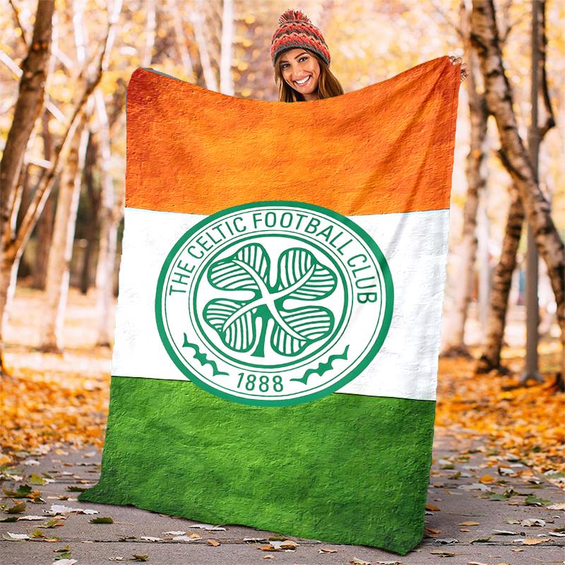 Celtic FC Flannel Blanket Soft All-Season Throw, Design for Camping, Car Travel, Hiking Sofa, Bed, Office Perfect Gift for Parties