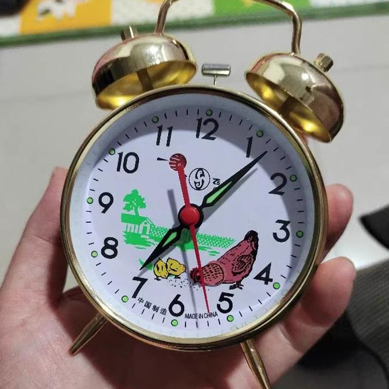 Механический будильник, прикроватный столик, бесшумные золотые часы, винтажные металлические, для спальни, для детей, настольные, антикварные, роскошные, для дома, декор