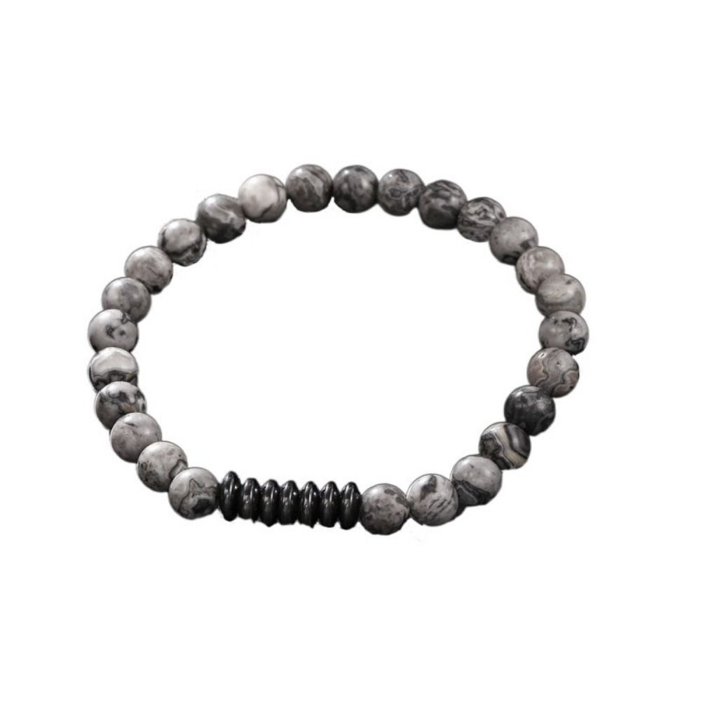 Каменный квадратный браслет из вулканического камня Персонализированный плетеный браслет из вулканического камня унисекс