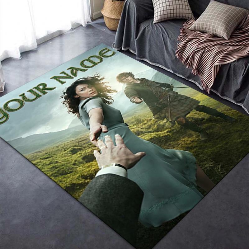 Custom Name Outlander Carpet Rug for Living Room Bedroom Home Sofa Decoration,Kids play Non-slip Floor Mat