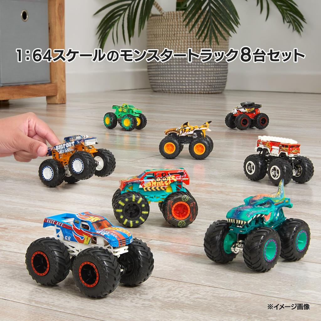 Hot Wheels Monster Truck Live Pack Miniature 8 Ages JNK20 8-Car - Ride-on Toys, Cars, Cars, 3+, Multi-color