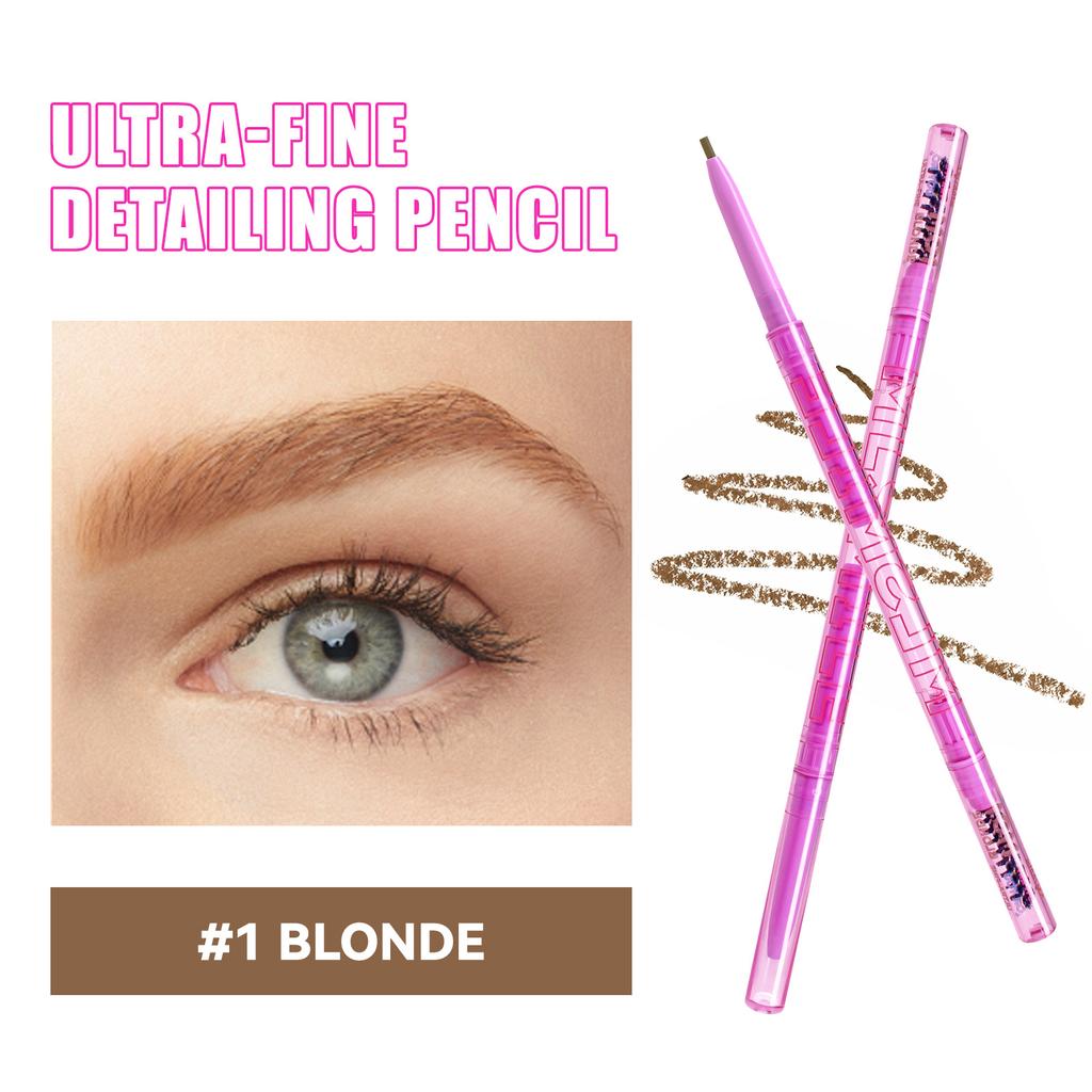 4-color Double-ended Eyebrow Pencil, Lightweight, Waterproof and Sweat-proof, Long-lasting Ultra-fine Eyebrow Pencil for Daily Makeup,