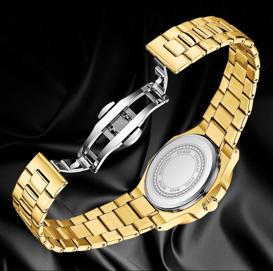 Уникальные черные часы для мужчин, модные классические кварцевые наручные часы, роскошные водонепроницаемые мужские часы с ремешком из нержавеющей стали от лучшего бренда