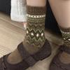 Флисовые шерстяные носки Теплые флисовые Утолщенные Улучшенный стиль Второе поколение Ретро Национальный Теплые средней длины