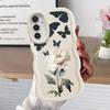 Мягкий чехол-бампер с рисунком «Цветок бабочки» для Samsung Galaxy A15 A16 A21s A12 A13 A52 A14 A11 A53 A33 A22 A05 A23 A04 A06 A03