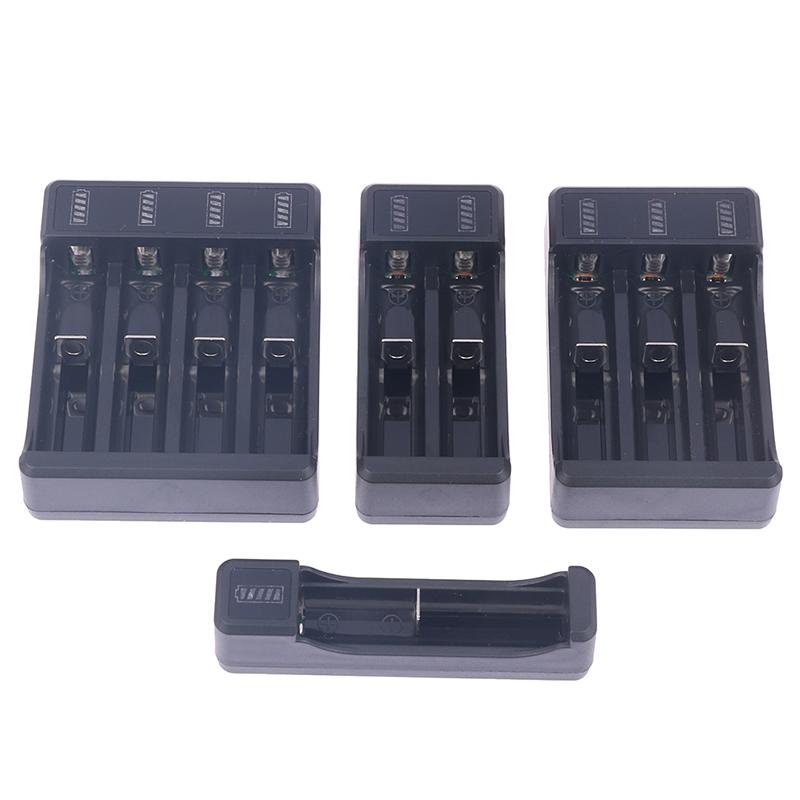 Быстрое зарядное устройство 18650/14500 с кабелем Type 4.2V Литиевая батарея 4 слота Фонарик с сильным светом Интеллектуальное зарядное устройство